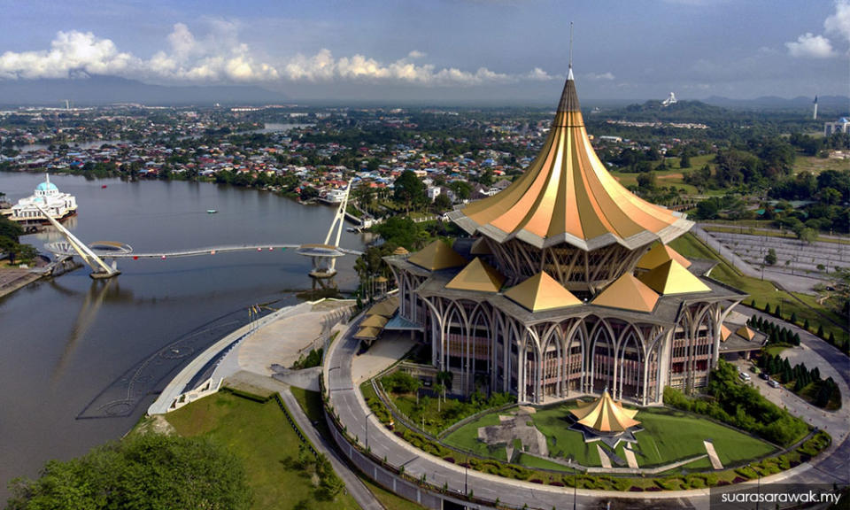 The Sarawak state assembly building in Kuching