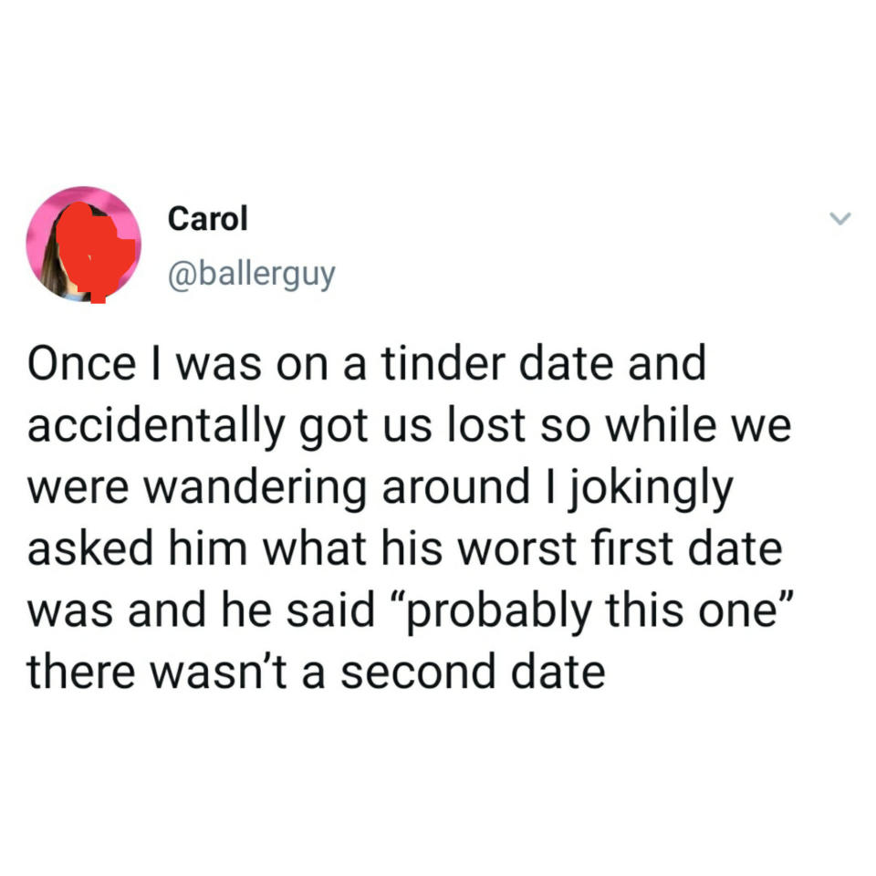 date where someone suggests a second date and someone else. says there won't be one