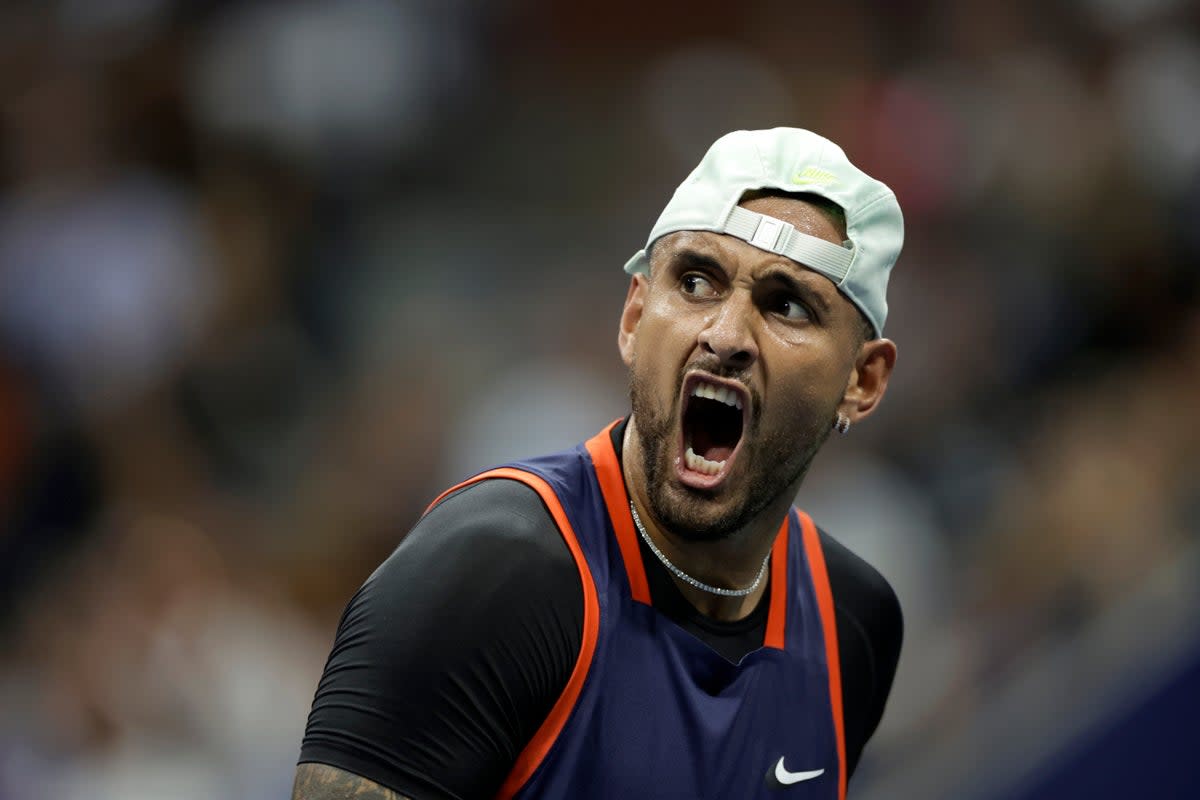 Nick Kyrgios stunned defending champion Daniil Medvedev to continue his brilliant summer by reaching a first US Open quarter-final (Adam Hunger/AP) (AP)