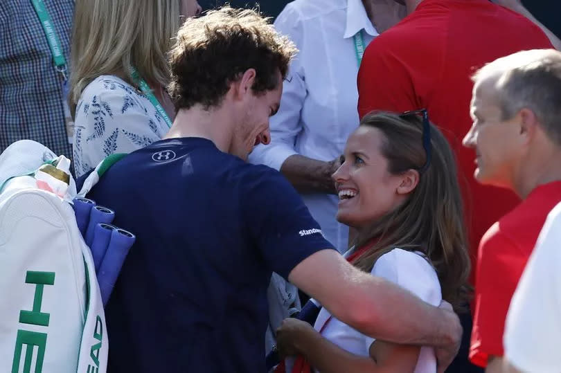 Andy Murray with his wife Kim Sears -Credit:JUSTIN TALLIS/AFP via Getty Images