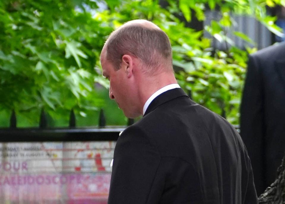 The Prince of Wales arrives for the wedding of Hugh Grosvenor and Olivia Henson (Peter Byrne/PA Wire)