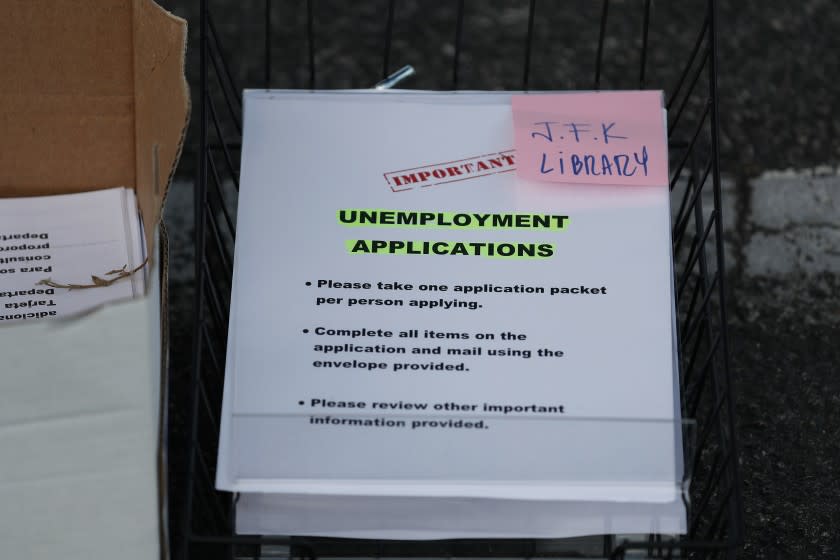 People Line Up For Unemployment Applications In Hialeah, FL During COVID-19 Crisis