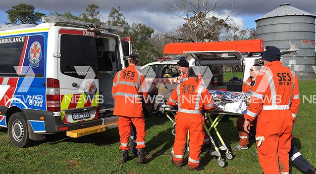 Emergency rescue crews located James Grimes on Tuesday afternoon. Picture: 7 News