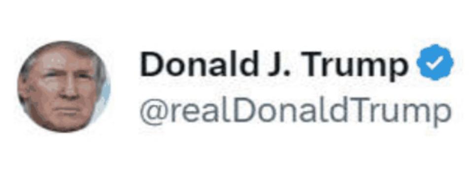 Donald Trump's former Twitter account