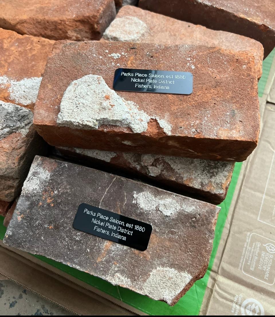 Bricks for sale from the Nickel Plate Bar and Grill