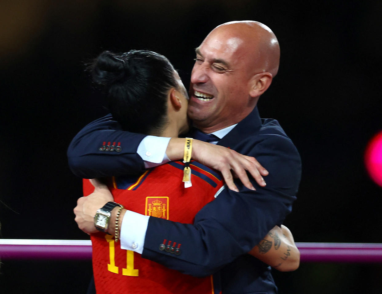 Jennifer Hermoso y Luis Rubiales en la premiación del la Copa Mundial Femenina de Fútbol Australia Nueva Zelanda 2023 | REUTERS/Hannah Mckay