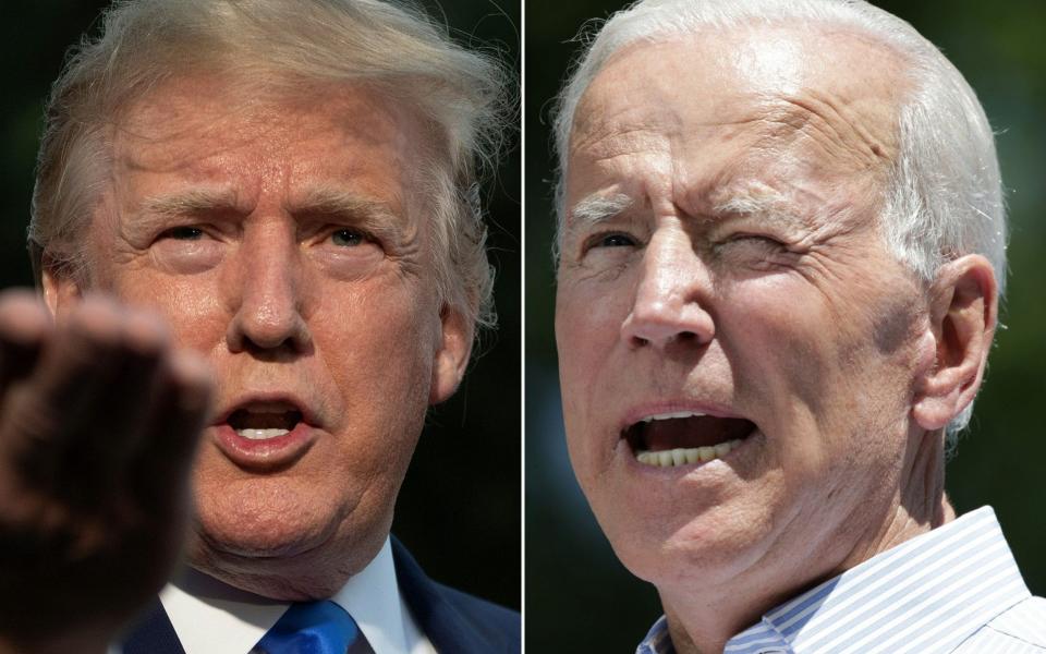 Donald Trump and Joe Biden will face each other in the election on November 3 - JIM WATSON,DOMINICK REUTER/AFP via Getty Images