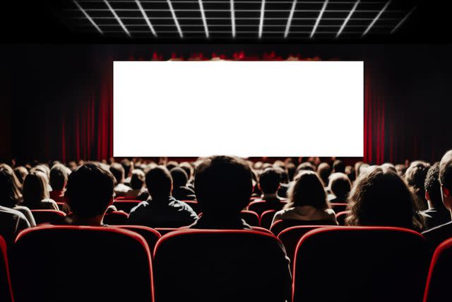 <p>Getty</p> Movie theater attendees