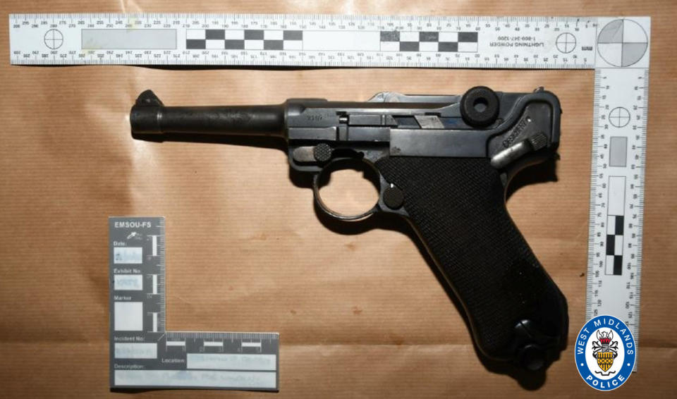 The gun used to kill Anthony Sargeant. (SWNS)