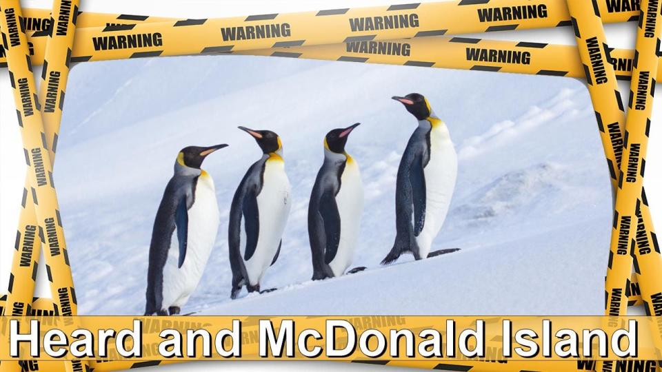 29. Heard and McDonald Island - $1,500 penalty. The islands are in the Southern Ocean between Antarctic and Australia. It is protected as a World Heritage Convention.