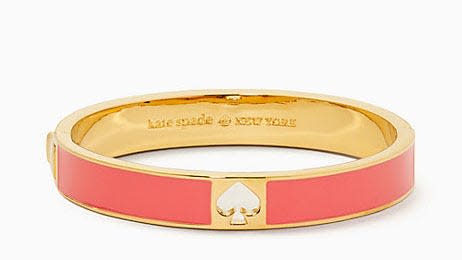 This coral and gold bangle will amp up any outfit you’re sporting.