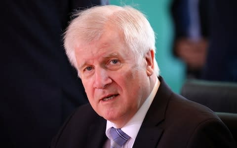 German Interior Minister Horst Seehofer backed Mrs Merkel into a corner - Credit: REUTERS/Hannibal Hanschke