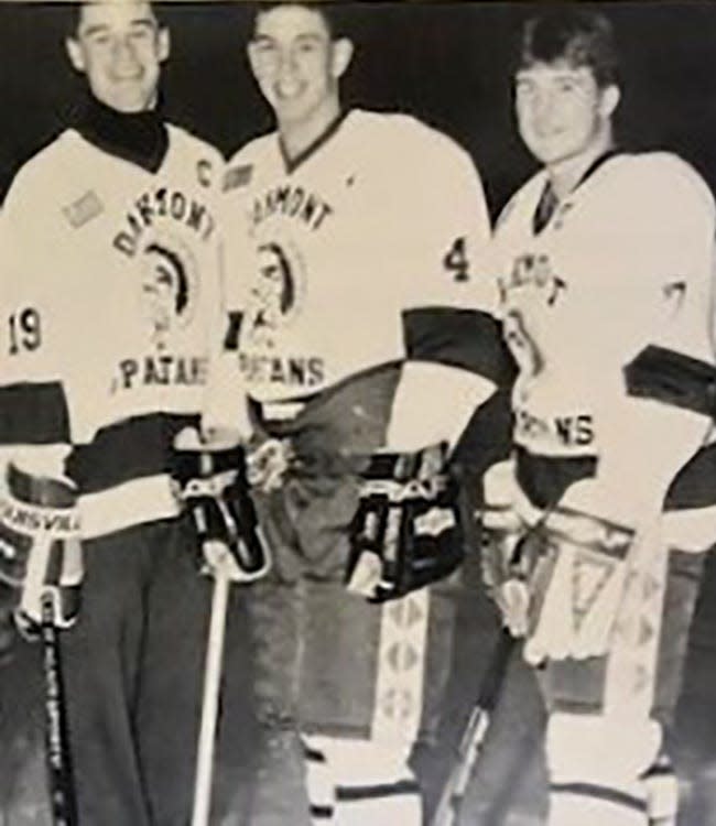 Oakmont's fabled "Three-C's line" from the early 1990s featured, from left to right, Ryan Carney, Ted Chase and Jason Cook.
