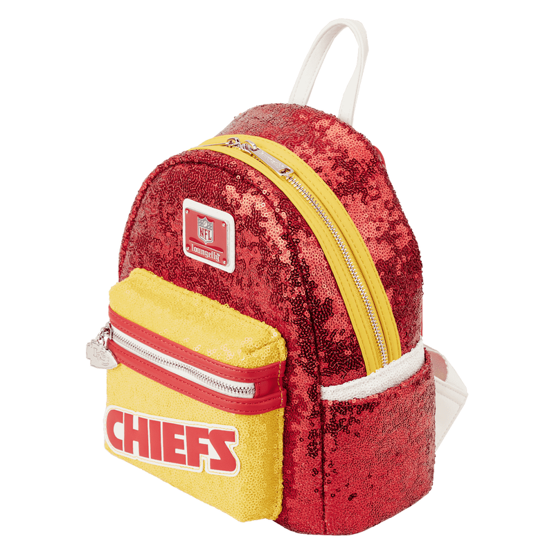 Loungefly has new NFL accessories including sequined mini backpacks ($90).