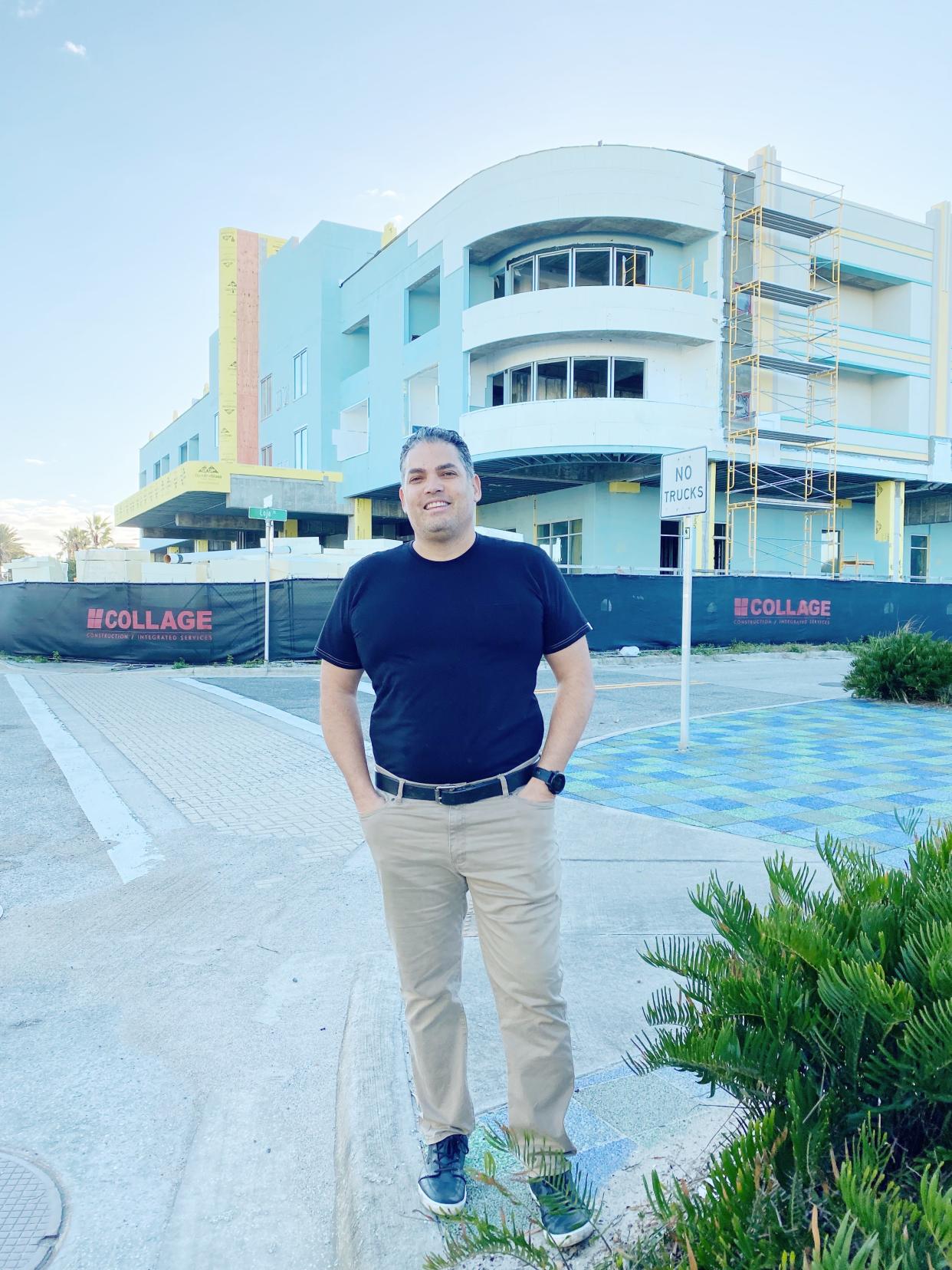 Chef Michael Lugo is pictured at the site of his upcoming new venture, Pesca By Michael's, a restaurant and rooftop bar in Vilano Beach.