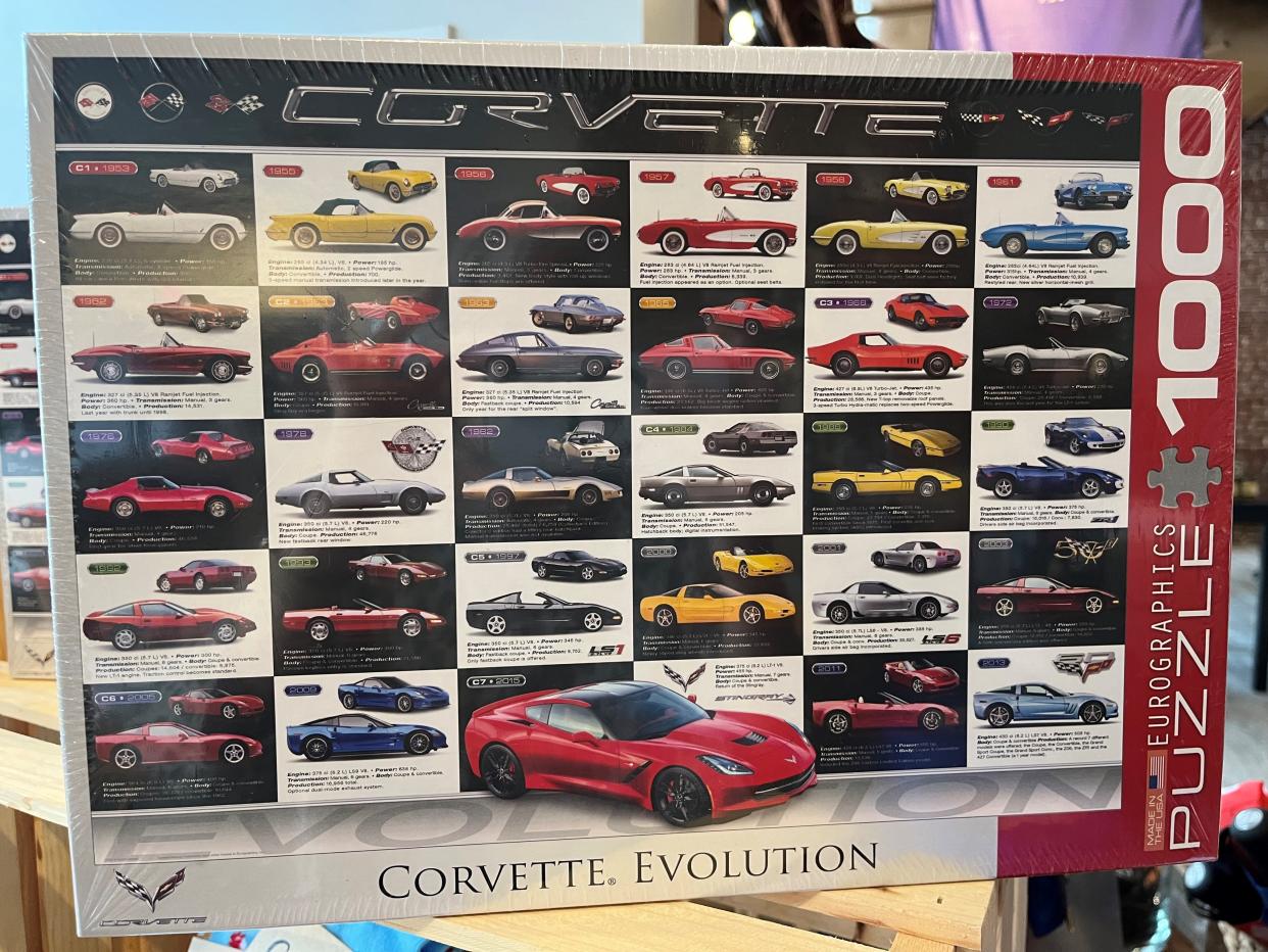 This 1,000-piece Corvette Evolution puzzle is available in the Frazier History Museum's gift shop for $29.
