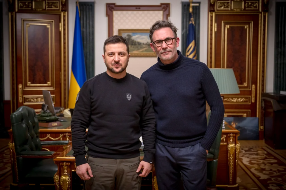 Michel Hazanavicius at a meeting with the President of Ukraine <span class="copyright">@United24</span>