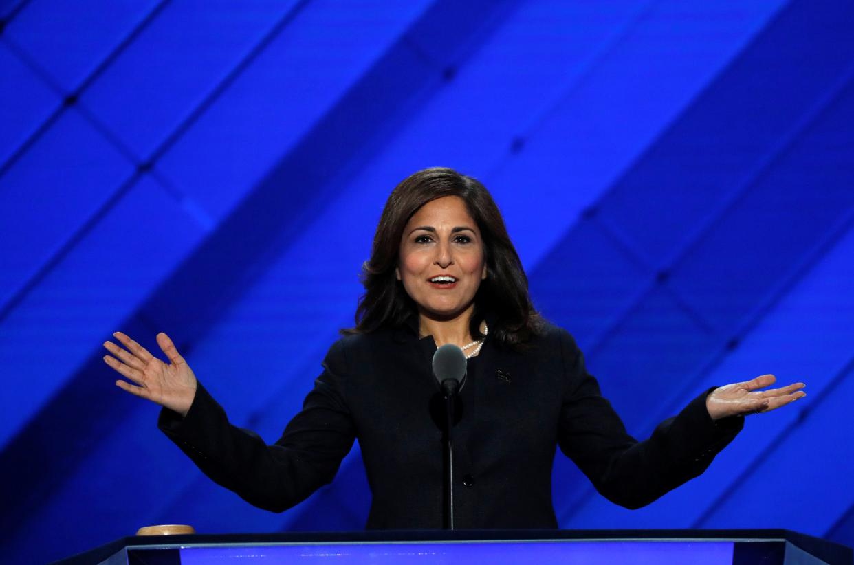 <p>Neera Tanden speaks at the 2016 Democratic National Convention.</p> (REUTERS)