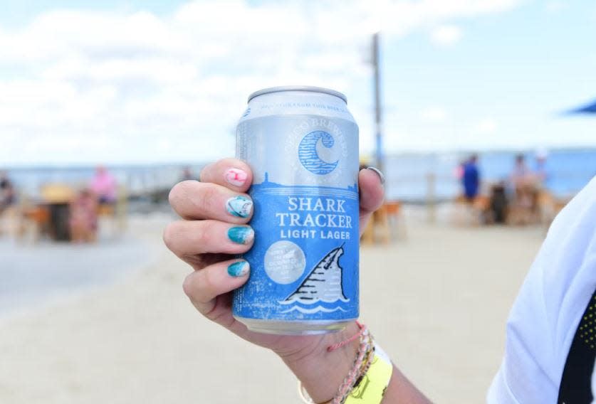Shark Tracker at Cisco Brewers New Bedford give proceeds to help the great white sharks.