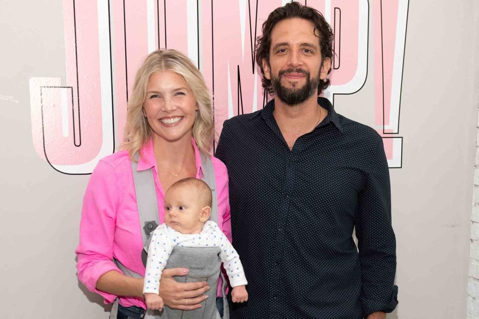 Noam Galai/Getty Images Amanda Kloots and Nick Cordero with their son, Elvis, in August 2019