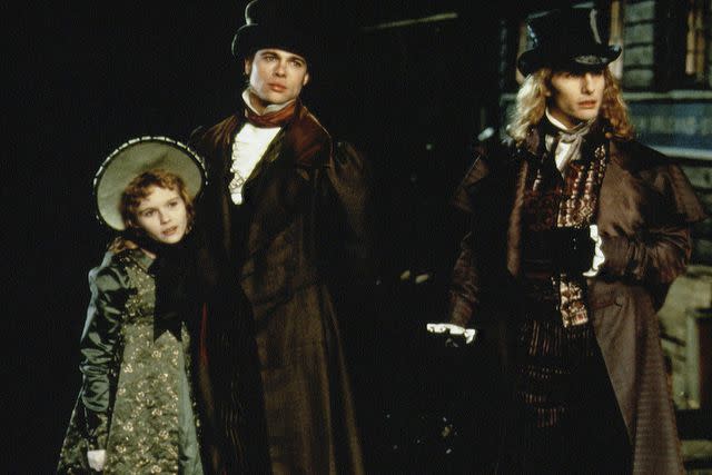 <p>Francois Duhamel/Sygma/Sygma via Getty</p> Kirsten Dunst, Brad Pitt, and Tom Cruise in 'Interview with the Vampire'