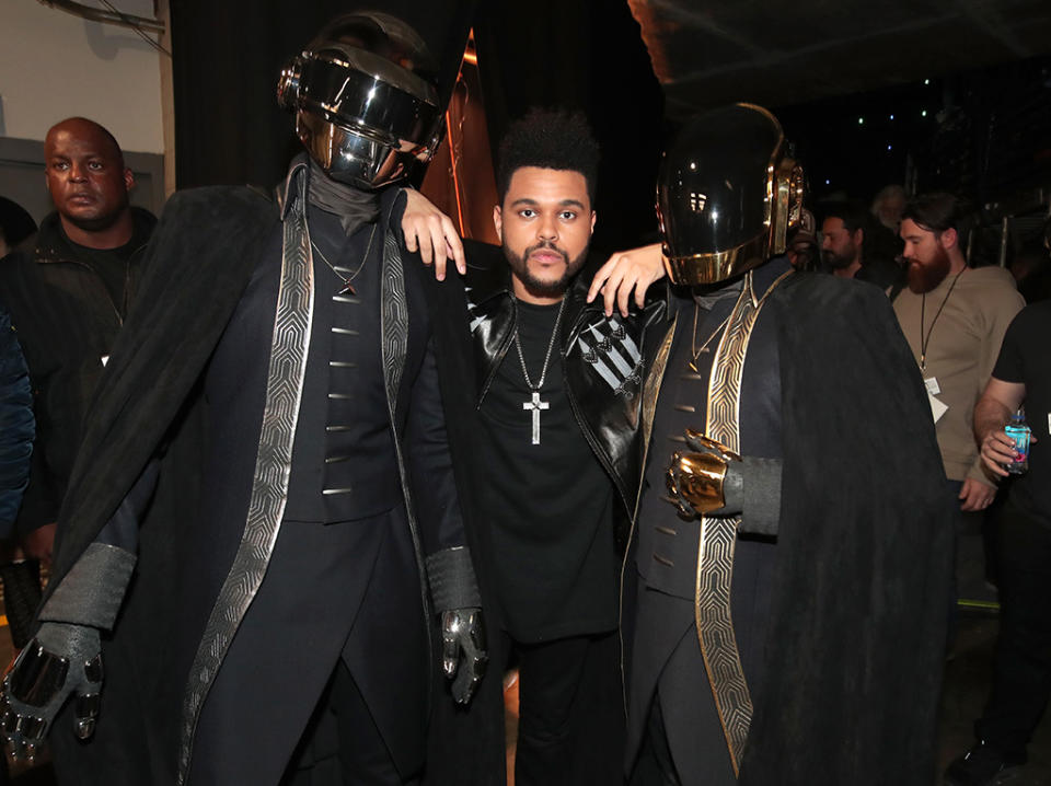 Musicians Daft Punk and The Weeknd