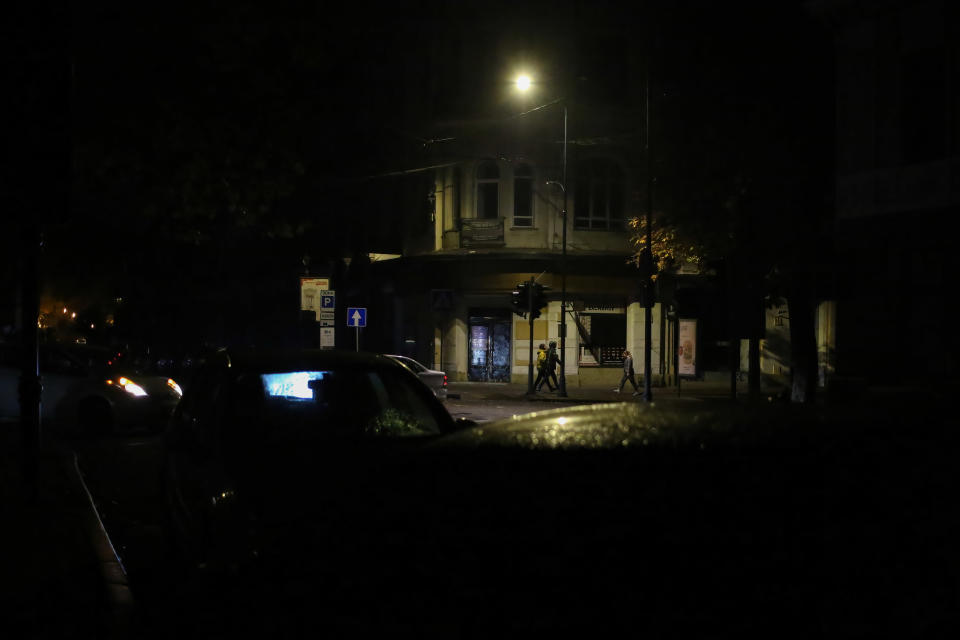 A dark street in Odesa
