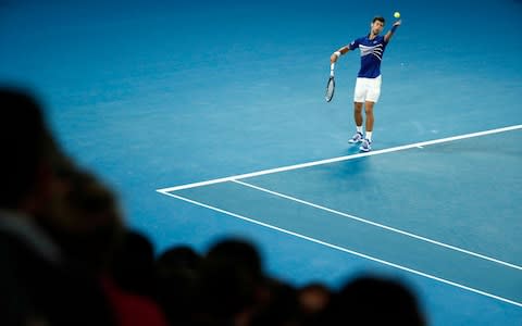 Tennis - Australian Open - Fourth Round - Melbourne Park, Melbourne, Australia, January 21, 2019. Serbia's Novak Djokovic in action during the match against Russia's Daniil Medvedev. - Credit: REUTERS