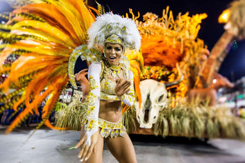 A performer in the Rio Carnival - Credit: Getty