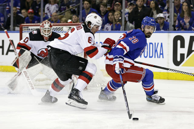 Hamilton scores in OT, Devils beat Rangers 2-1 in Game 3 – KGET 17