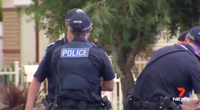 Police say two children were inside the home at the time. Picture: 7 News