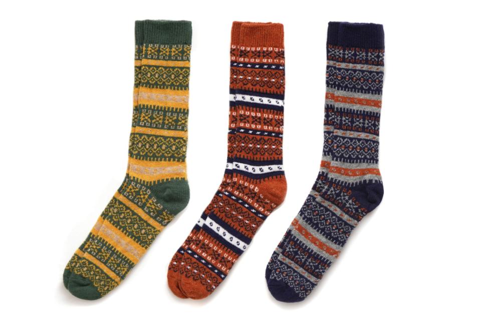 American Trench Fair Isle socks in merino and cashmere blend (was $33, 20% off with code "BFCM2020")