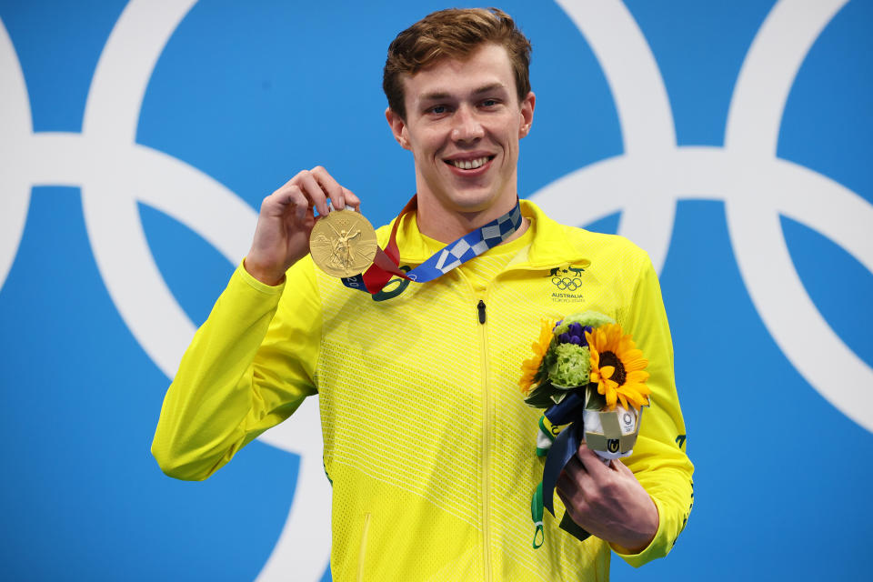 Pictured here, Zac Stubblety-Cook with his 200m breaststroke gold medal.
