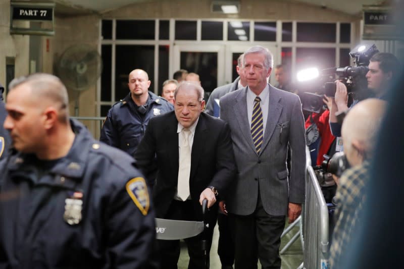 Film producer Harvey Weinstein departs New York Criminal Court after his sexual assault trial in the Manhattan borough of New York City, New York