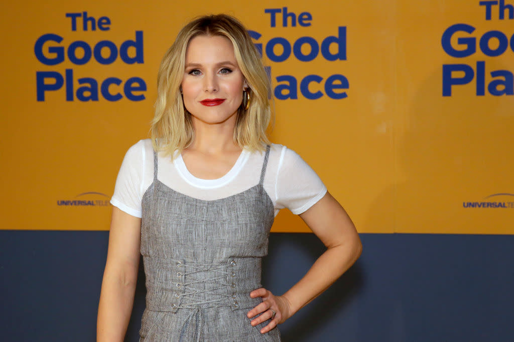 Kristen Bell is keeping the lingerie-inspired fashion trend alive