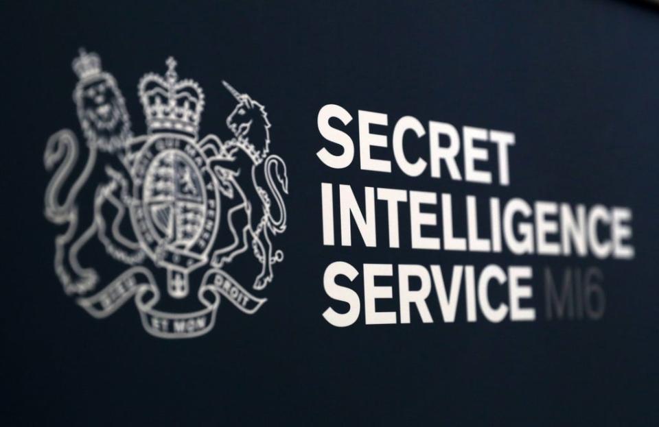 A Secret Intelligence Service sign at the entrance to Buchanan Theatre ahead of a speech by Alex Younger, Chief of Mi6 at the University of St Andrews. (PA Archive)