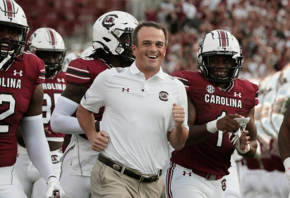 South Carolina Coach Shane Beamer will bring a 10-8 record, 3-7 in SEC contests, to Lexington to face Kentucky.