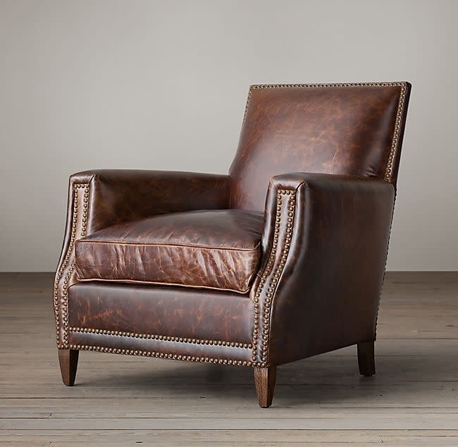 Restoration Hardware Marcel Leather Club Chair