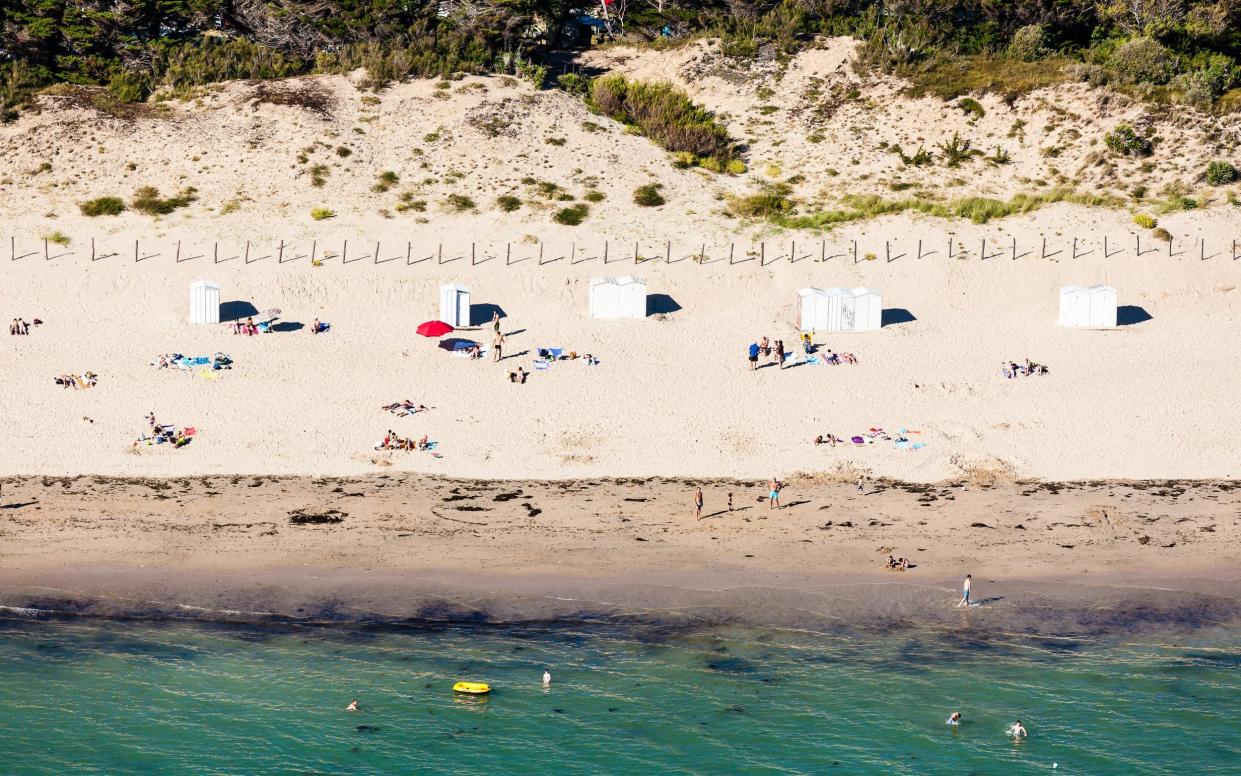 La Couarde sur Mer beach on the west coast of the island