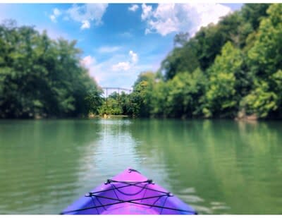 Summer fun in Nashville’s Big Back Yard includes kayaking on the Buffalo River in Linden.