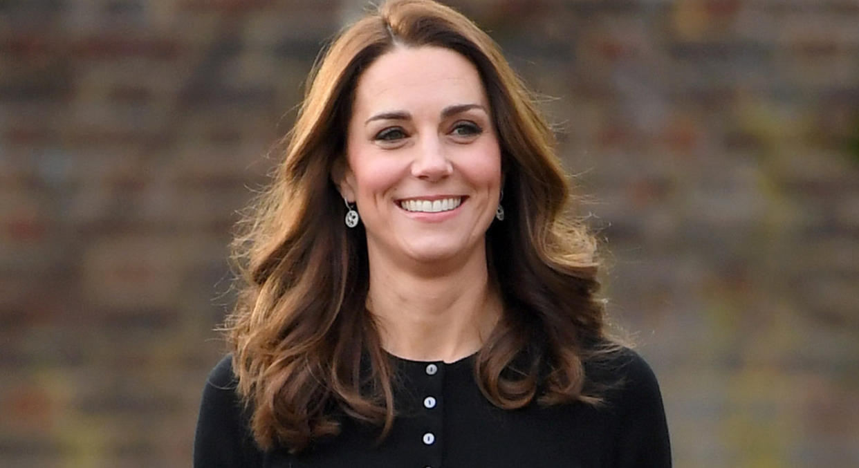 The Duchess of Cambridge appears to have taken a liking to button front cardigans, and one of her favourites is now available in more colours. (Getty Images)