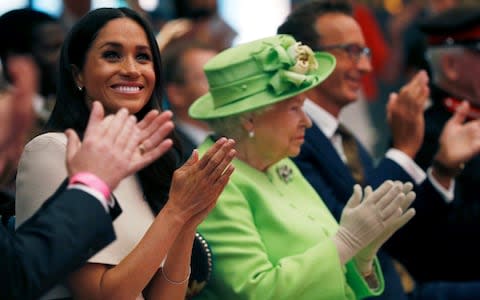 The Queen and Duchess of Sussex visit Storyhouse, Chester - Credit: Reuters