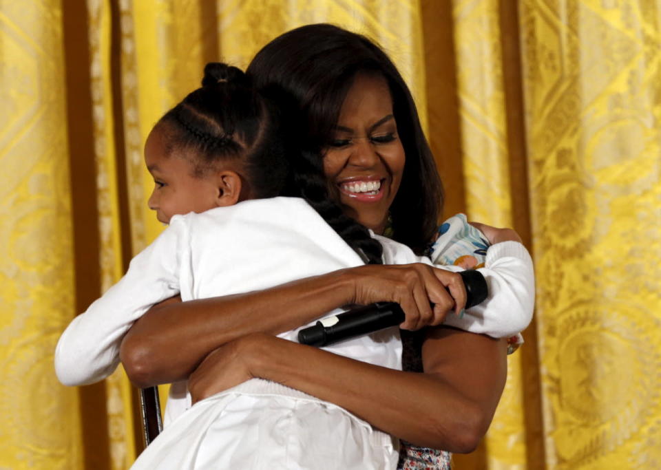April 22, 2015 — First Lady gets a hug