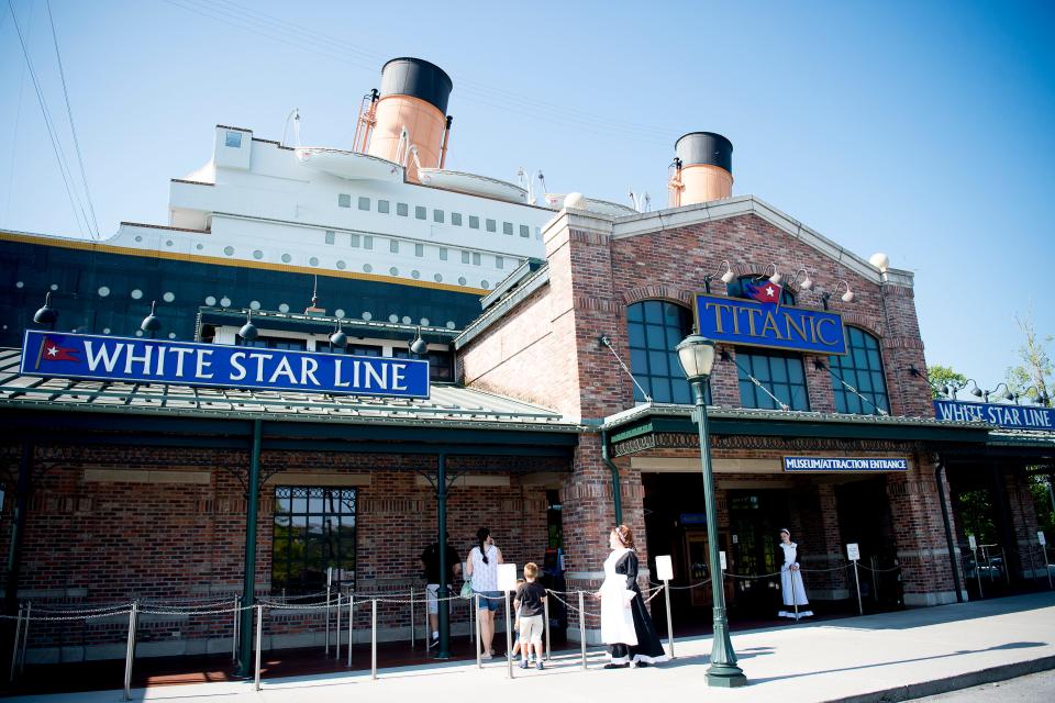 The entrance to the Titanic Museum in Pigeon Forge, Tennessee, is shown from 2019.