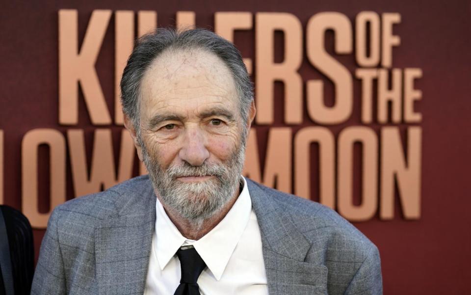 Co-writer Eric Roth poses at the Los Angeles premiere of the film "Killers of the Flower Moon."