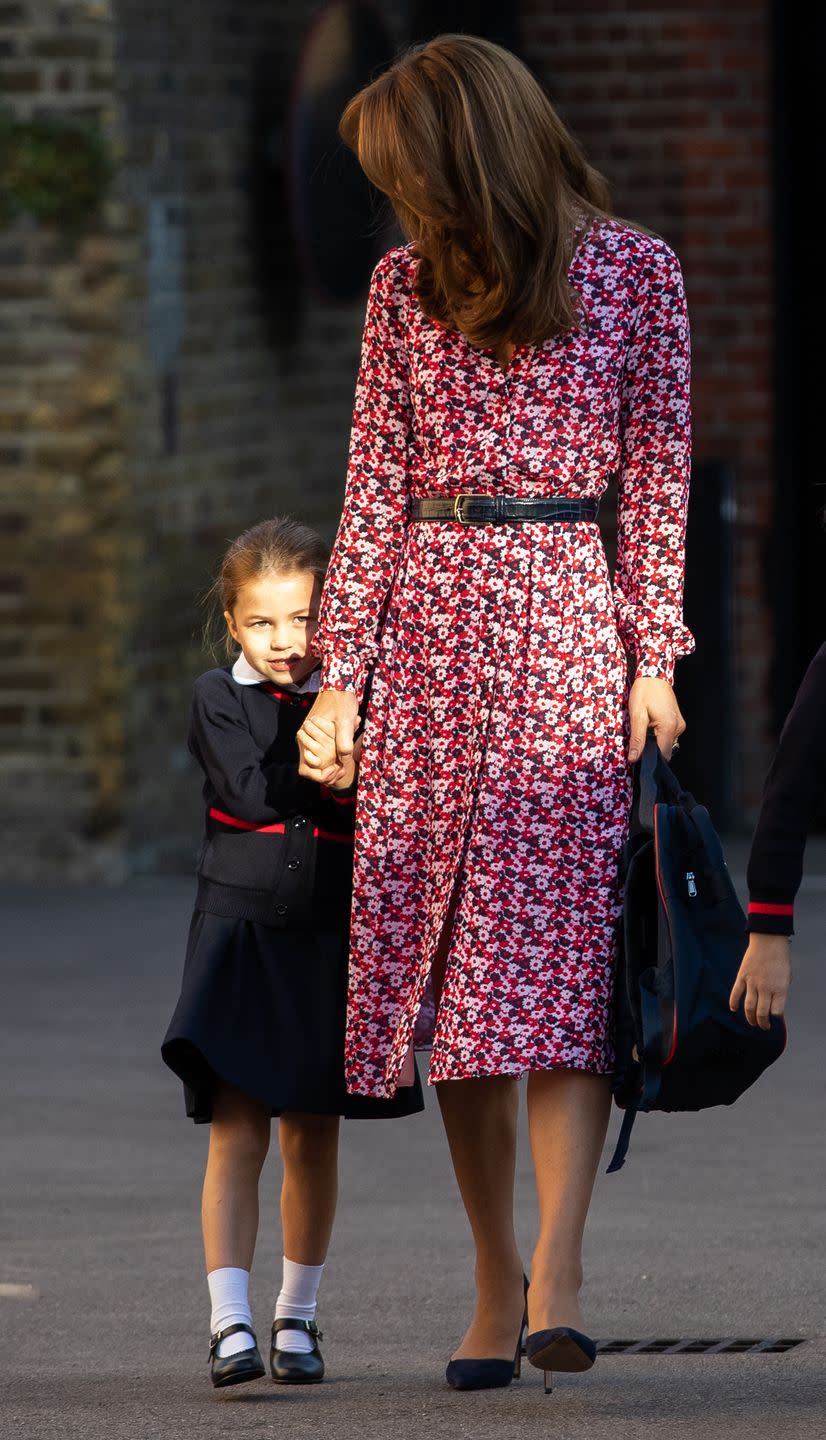 <p>The normally gregarious Charlotte was a little timid walking into her first day of school at Thomas's Battersea.</p>
