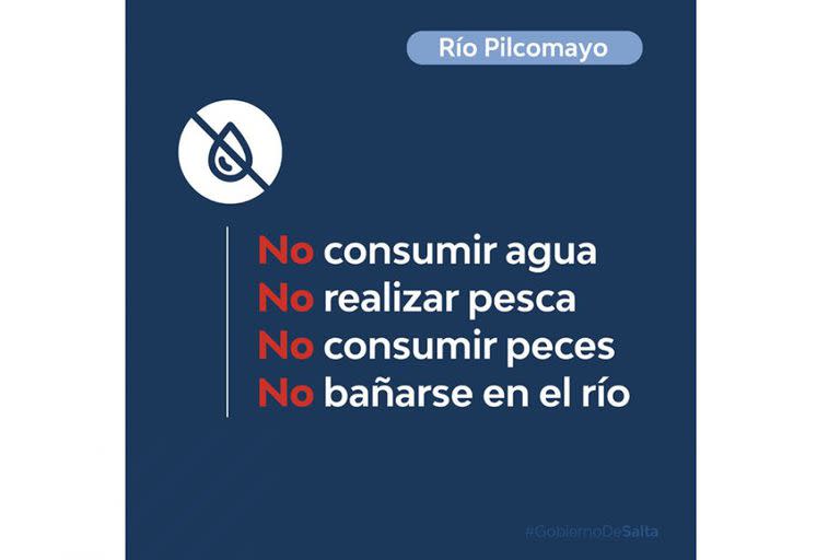 Recomiendan no bañarse, pescar ni consumir agua del río Pilcomayo por un derrumbe minero en Bolivia.