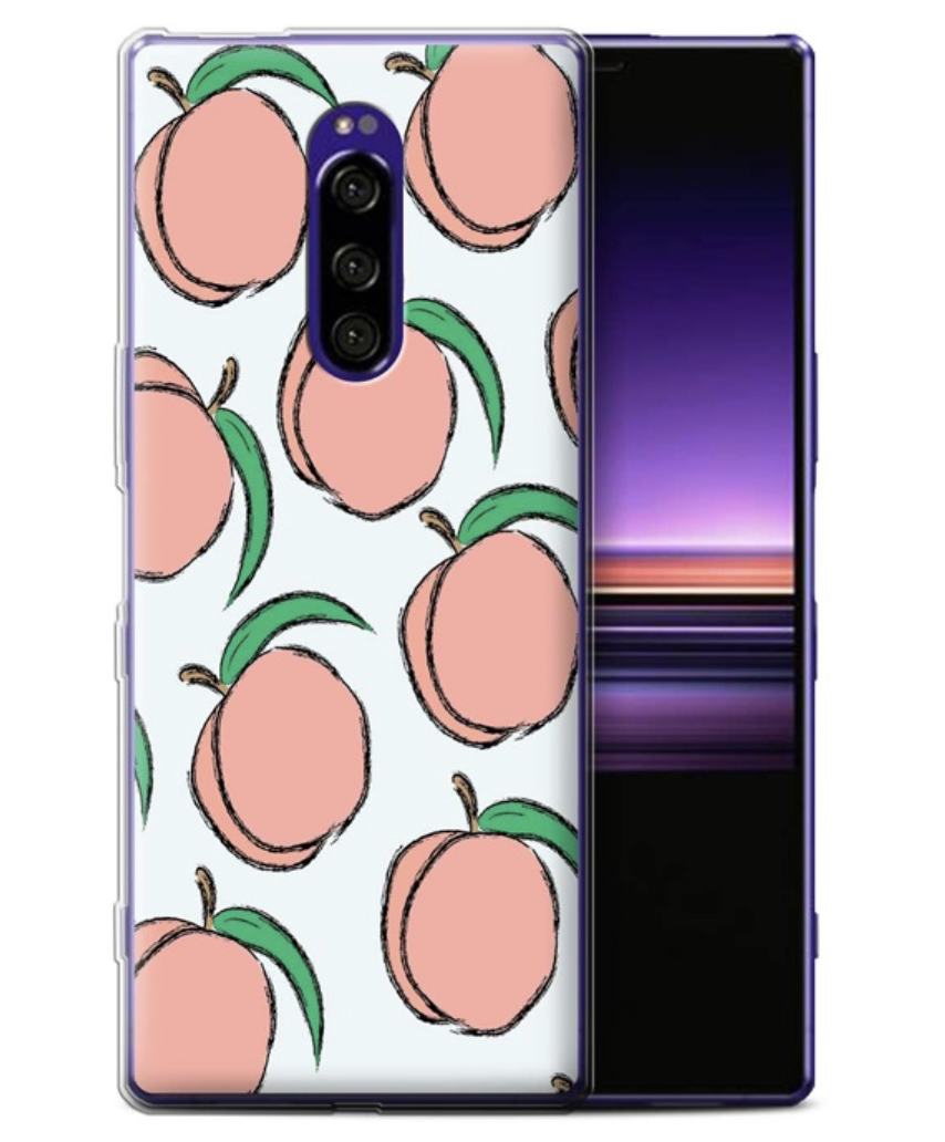 La custodia con pesche disegnate la produce eSwish per Sony Xperia XZ4 e tutti i modelli di Sony Xperia precedenti. Prezzo: 17,99 euro su amazon.it. (Instagram)