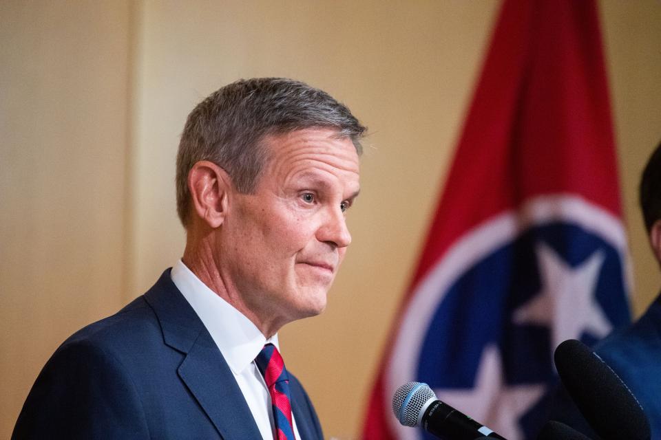 Tennessee Gov. Bill Lee pictured at the Tennessee State Museum in Nashville, Tenn. on Oct. 8, 2021.