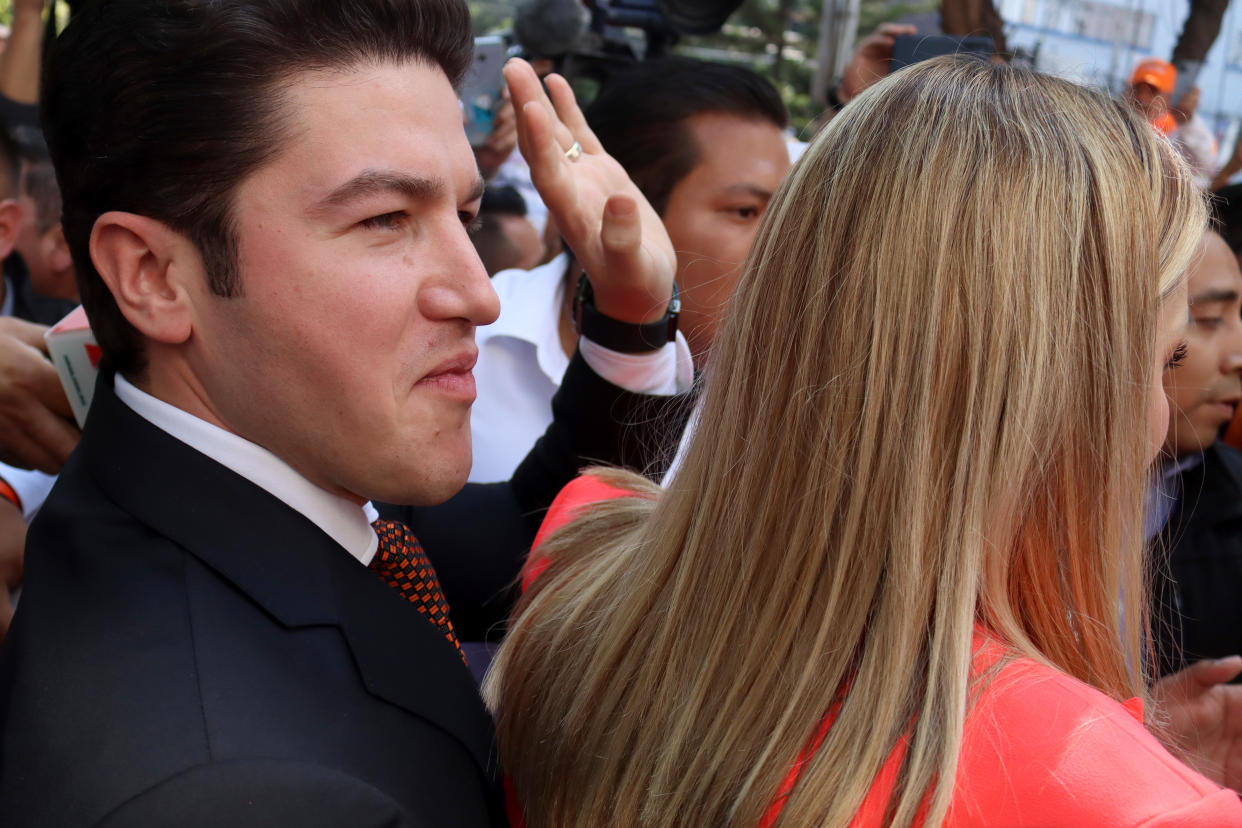 Samuel García con Mariana Rodríguez el pasado 12 de noviembre (Adrián Monroy/Medios y Media/Getty Images)